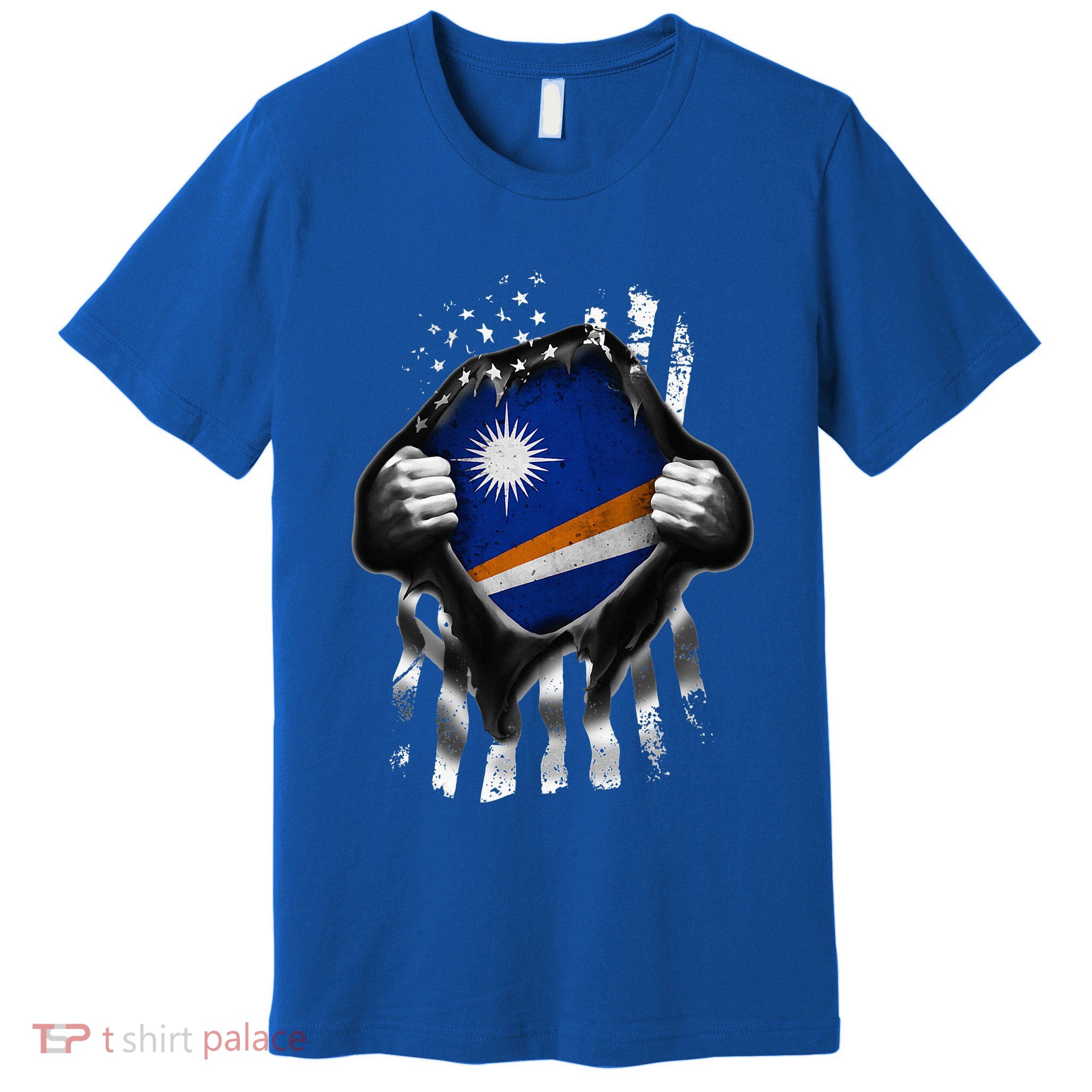 Marshall Islands Usa Flag Marshallese American Premium T-Shirt