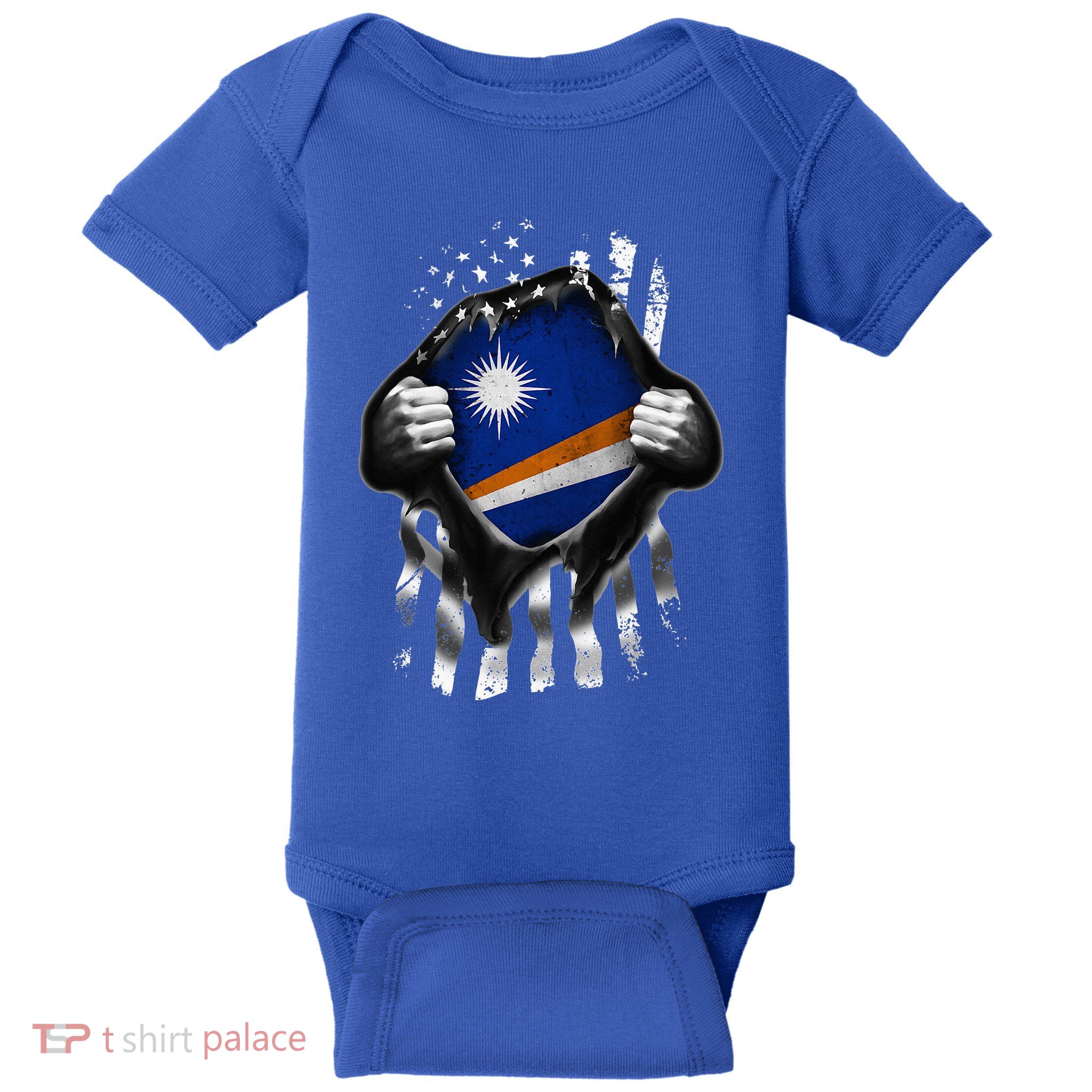 Marshall Islands Usa Flag Marshallese American Baby Bodysuit