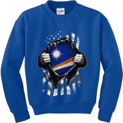 Marshall Islands Usa Flag Marshallese American Kids Sweatshirt