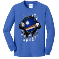 Marshall Islands Usa Flag Marshallese American Kids Long Sleeve Shirt