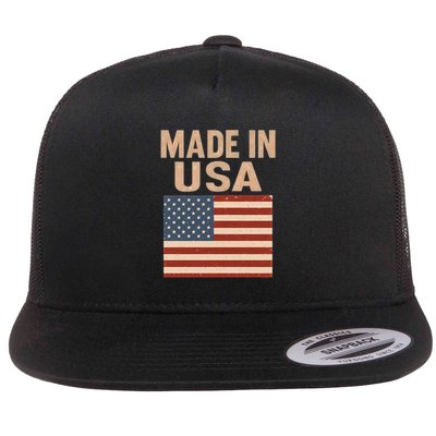 Made in USA Flat Bill Trucker Hat