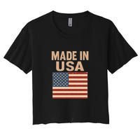 Made in USA Women's Crop Top Tee