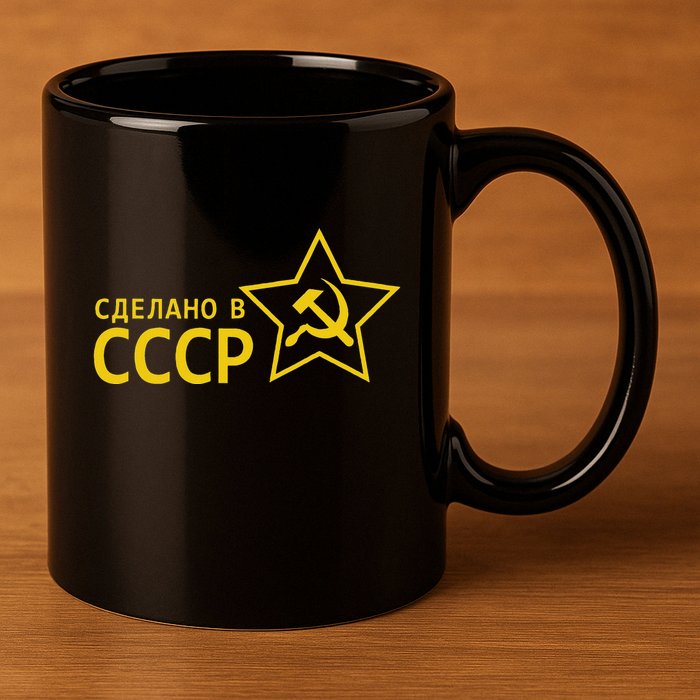 Made In Ussr Soviet Union Star Hammer And Sickle 11oz C Handle Ceramic Mug