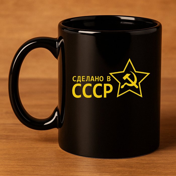 Made In Ussr Soviet Union Star Hammer And Sickle 11oz C Handle Ceramic Mug
