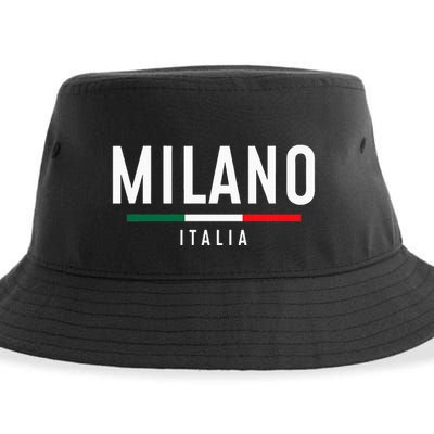 Milano Italia Vintage Milan Italy Girl Retro Souvenir Sustainable Bucket Hat