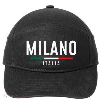 Milano Italia Vintage Milan Italy Girl Retro Souvenir 7-Panel Snapback Hat
