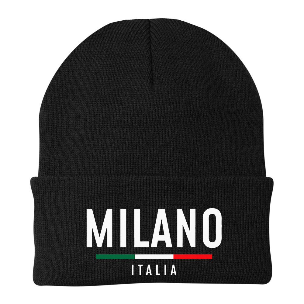 Milano Italia Vintage Milan Italy Girl Retro Souvenir Beanie