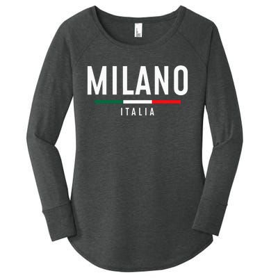 Milano Italia Vintage Milan Italy Girl Retro Souvenir Women's Perfect Tri Tunic Long Sleeve Shirt