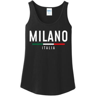 Milano Italia Vintage Milan Italy Girl Retro Souvenir Ladies Essential Tank