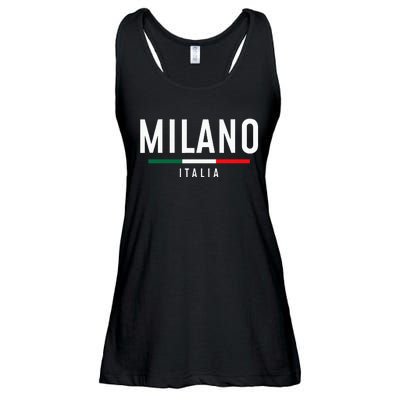 Milano Italia Vintage Milan Italy Girl Retro Souvenir Ladies Essential Flowy Tank