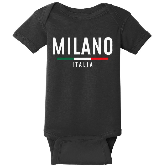 Milano Italia Vintage Milan Italy Girl Retro Souvenir Baby Bodysuit