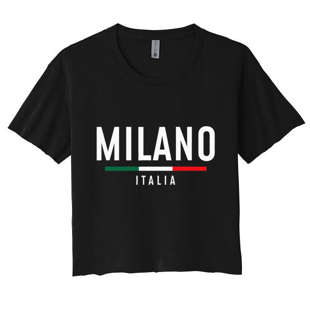 Milano Italia Vintage Milan Italy Girl Retro Souvenir Crop Top