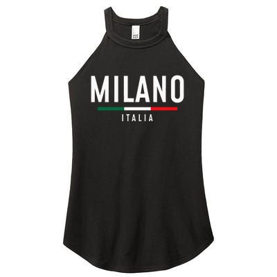 Milano Italia Vintage Milan Italy Girl Retro Souvenir Women's Perfect Tri Rocker Tank