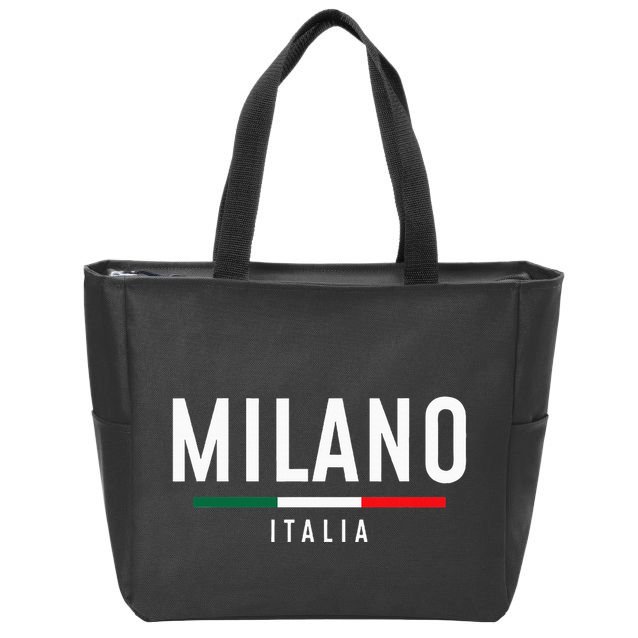 Milano Italia Vintage Milan Italy Girl Retro Souvenir Zip Tote Bag