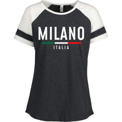 Milano Italia Vintage Milan Italy Girl Retro Souvenir Enza Ladies Jersey Colorblock Tee