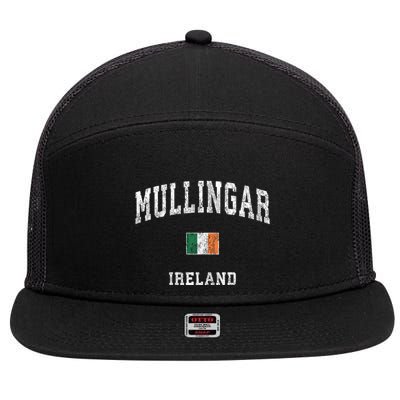 Mullingar Ireland Vintage Athletic Sports 7 Panel Mesh Trucker Snapback Hat