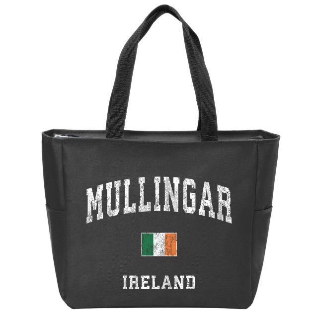Mullingar Ireland Vintage Athletic Sports Zip Tote Bag