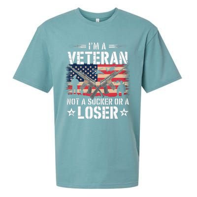 Military Im Veteran Not A Sucker Or A Loser Veteran Sueded Cloud Jersey T-Shirt