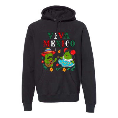 Mexican Independence Viva Mexico Maracas Guitar Premium Hoodie