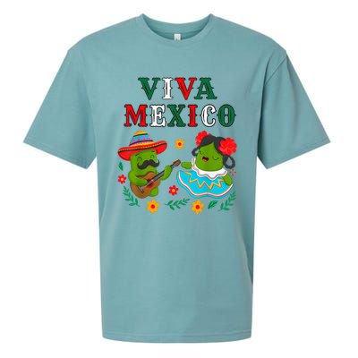 Mexican Independence Viva Mexico Maracas Guitar Sueded Cloud Jersey T-Shirt