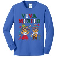 Mexican Independence Viva Mexico Maracas Guitar Kids Long Sleeve Shirt