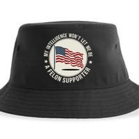 My Intelligence WonT Let Me Be A Felon Supporter Sustainable Bucket Hat