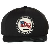 My Intelligence WonT Let Me Be A Felon Supporter Wool Snapback Cap