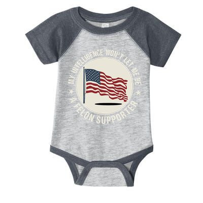 My Intelligence WonT Let Me Be A Felon Supporter Infant Baby Jersey Bodysuit