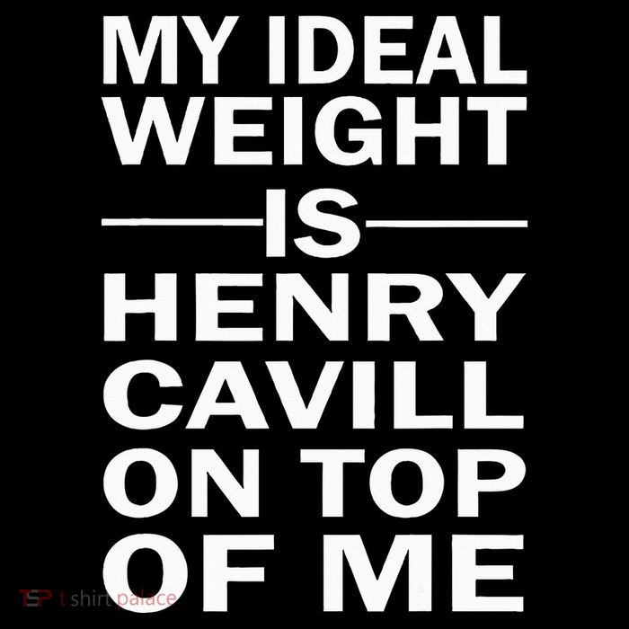 My Ideal Weight Is Henry Cavill On Top Of Me Drawstring Bag