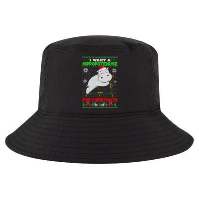 Math I Want A Hippopotenuse For Christmath Ugly Sweater Xmas Gift Cool Comfort Performance Bucket Hat