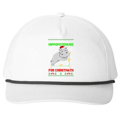 Math I Want A Hippopotenuse For Christmath Ugly Sweater Xmas Gift Snapback Five-Panel Rope Hat