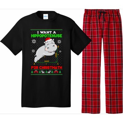 Math I Want A Hippopotenuse For Christmath Ugly Sweater Xmas Gift Pajama Set