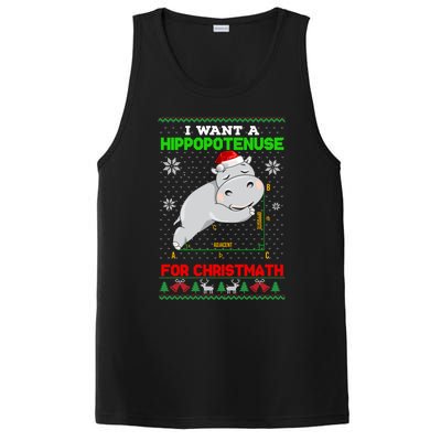 Math I Want A Hippopotenuse For Christmath Ugly Sweater Xmas Gift PosiCharge Competitor Tank