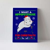 Math I Want A Hippopotenuse For Christmath Ugly Sweater Xmas Gift Canvas