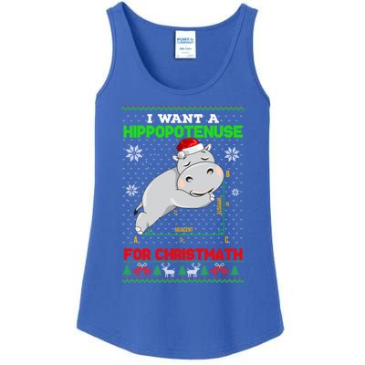 Math I Want A Hippopotenuse For Christmath Ugly Sweater Xmas Gift Ladies Essential Tank