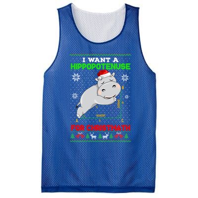 Math I Want A Hippopotenuse For Christmath Ugly Sweater Xmas Gift Mesh Reversible Basketball Jersey Tank