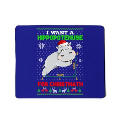 Math I Want A Hippopotenuse For Christmath Ugly Sweater Xmas Gift Mousepad