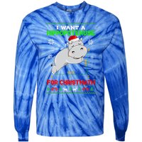 Math I Want A Hippopotenuse For Christmath Ugly Sweater Xmas Gift Tie-Dye Long Sleeve Shirt