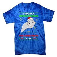 Math I Want A Hippopotenuse For Christmath Ugly Sweater Xmas Gift Tie-Dye T-Shirt