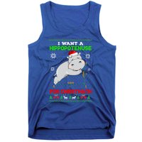 Math I Want A Hippopotenuse For Christmath Ugly Sweater Xmas Gift Tank Top