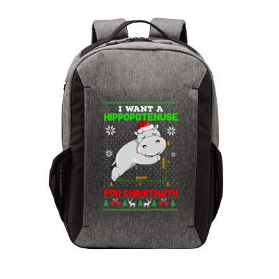 Math I Want A Hippopotenuse For Christmath Ugly Sweater Xmas Gift Vector Backpack