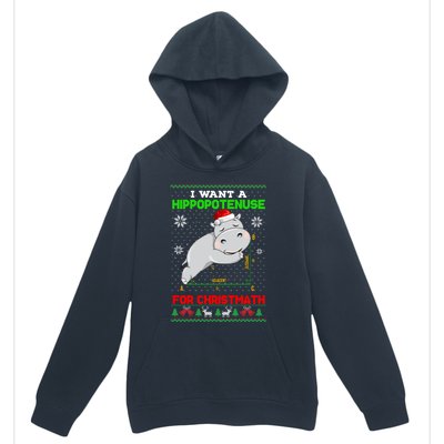 Math I Want A Hippopotenuse For Christmath Ugly Sweater Xmas Gift Urban Pullover Hoodie