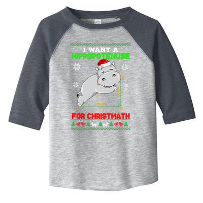 Math I Want A Hippopotenuse For Christmath Ugly Sweater Xmas Gift Toddler Fine Jersey T-Shirt