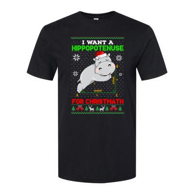 Math I Want A Hippopotenuse For Christmath Ugly Sweater Xmas Gift Softstyle CVC T-Shirt