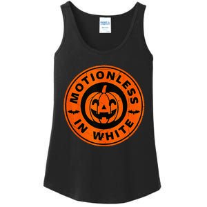 Motionlesses In White Pumpkin Scary Halloween Ladies Essential Tank