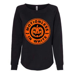 Motionlesses In White Pumpkin Scary Halloween Womens California Wash Sweatshirt