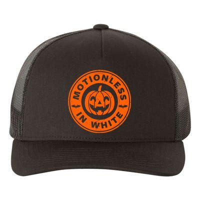 Motionlesses In White Pumpkin Scary Halloween Yupoong Adult 5-Panel Trucker Hat