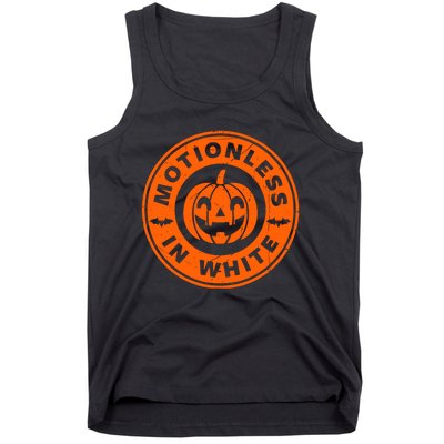 Motionlesses In White Pumpkin Scary Halloween Tank Top