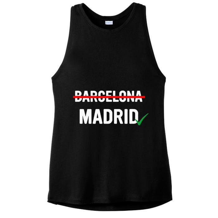 Madrid Is Way Better Than Barcelona In Every Way Ladies PosiCharge Tri-Blend Wicking Tank