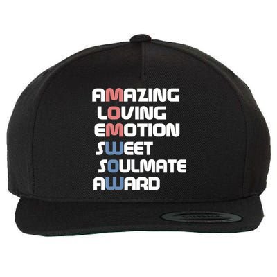 Mom Is Wow Amazing Loving Sweet Mom For Mothers Day Gift Wool Snapback Cap